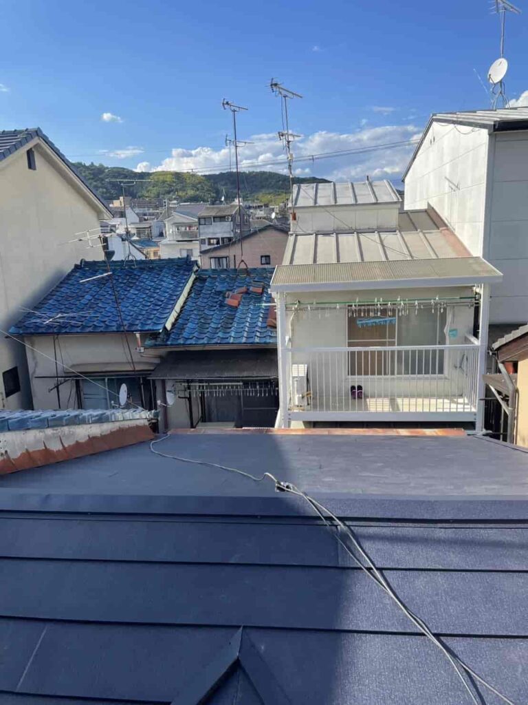 雨漏りした瓦屋根の修理 京都市山科区
