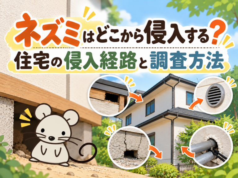 ネズミはどこから侵入する？住宅の侵入経路と調査方法